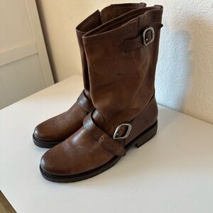 Frye Veronica Brown Leather Boots